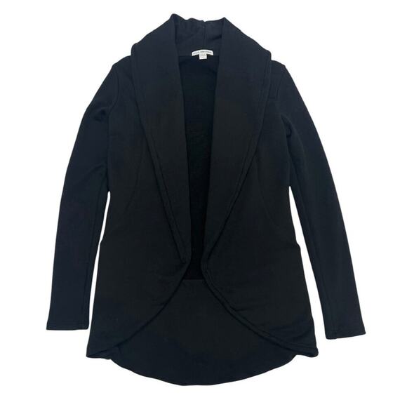 Standard James Perse Shawl Collar Open Front Cotton Jacket Black size 1/Small - Picture 3 of 5
